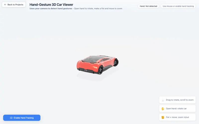 Hand-Gesture 3D Car Viewer thumbnail