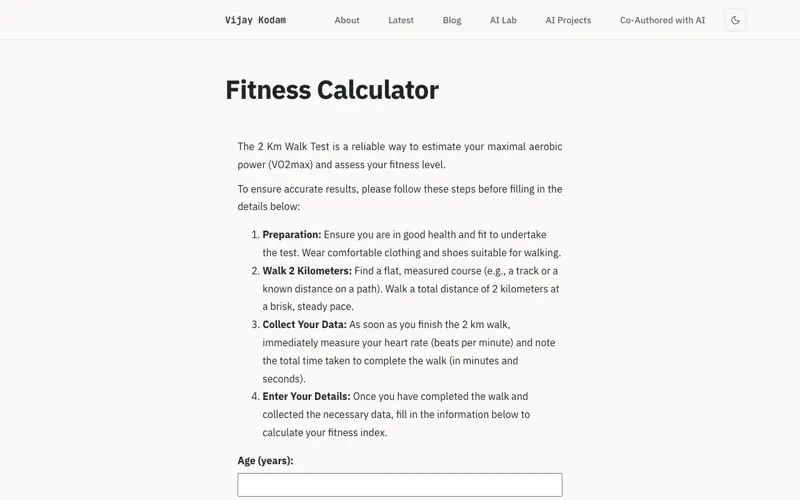Fitness Calculator thumbnail