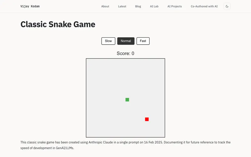 Classic Snake Game thumbnail