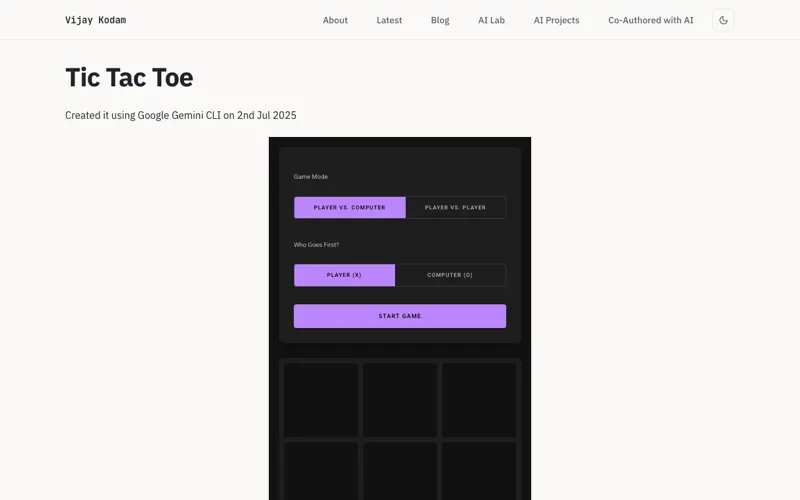 Tic Tac Toe thumbnail