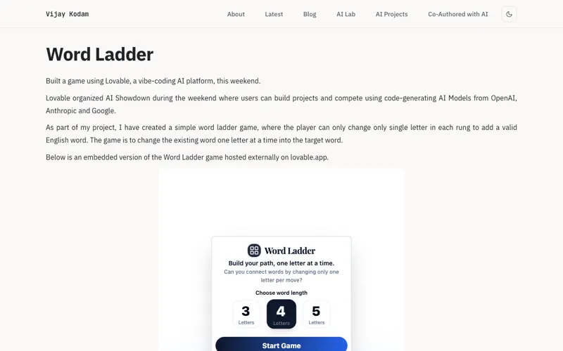 Word Ladder thumbnail